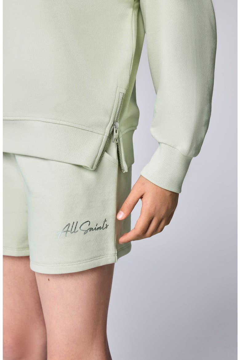 Kids' smALLSAINTS Zip Detail 2-Piece Sweat Set, Alternate, color, MINT GREEN