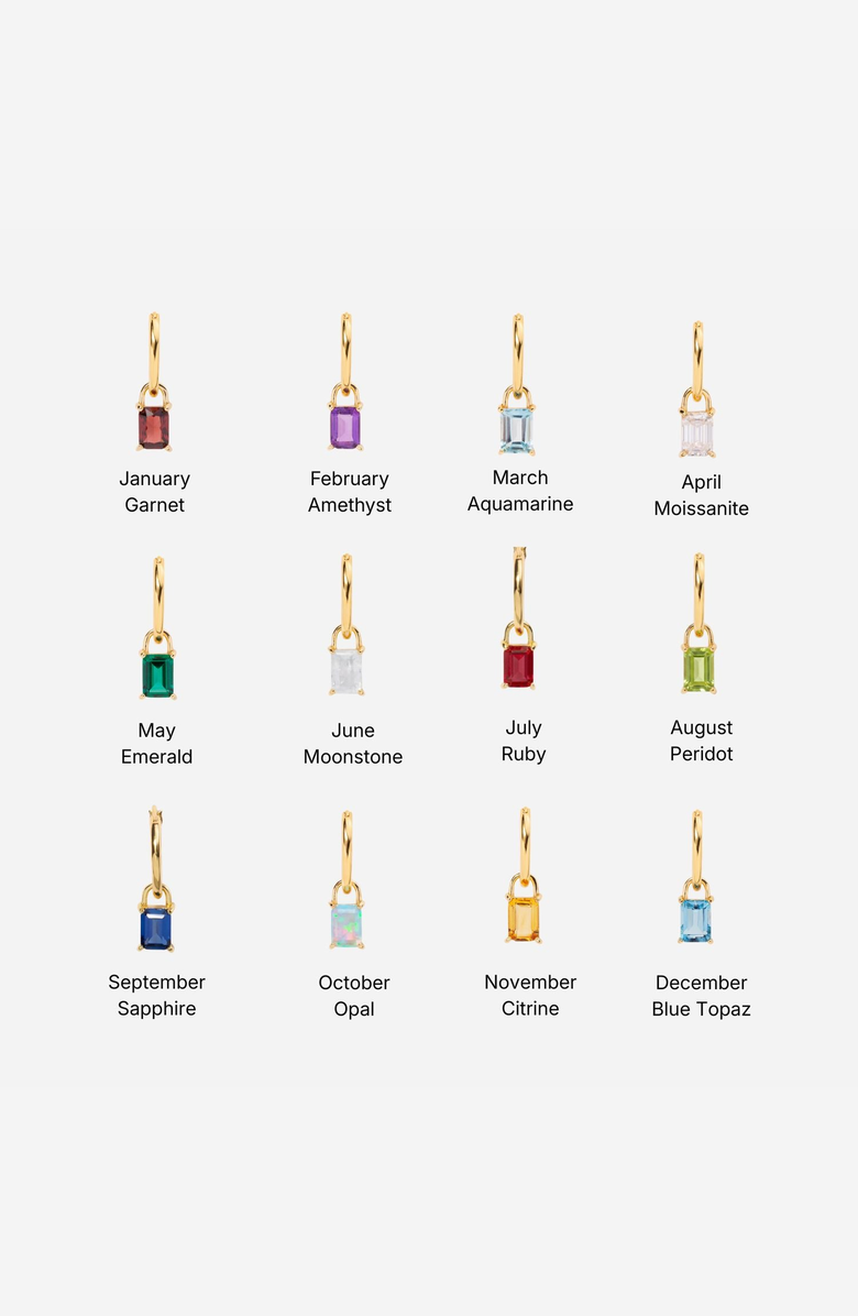 Little Sky Stone Iris Birthstone Hoops, Alternate, color, Yellow Gold