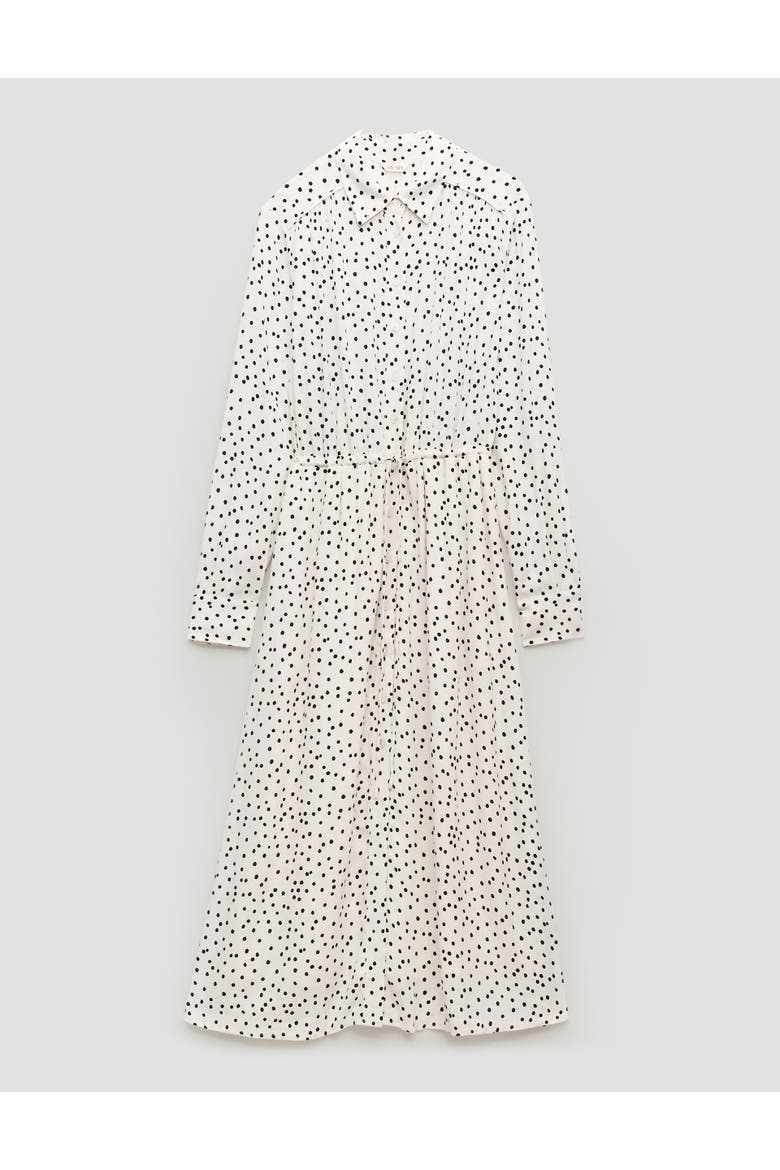 Rosey Polka Dot Midi Shirt Dress, Alternate, color, Tiny Polka Dot White