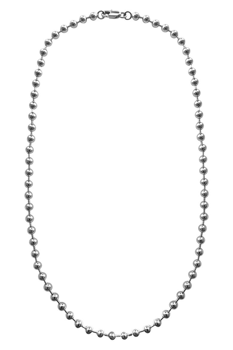 Ball Chain Necklace, Main, color, SILVER