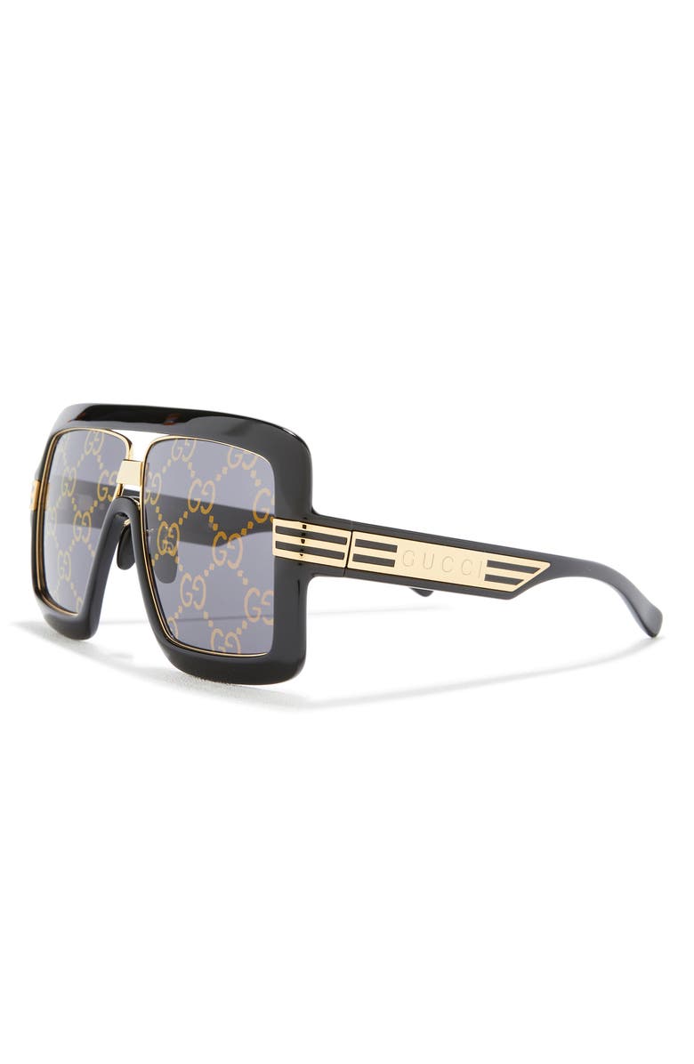 Gucci 60mm Aviator Sunglasses, Alternate, color,