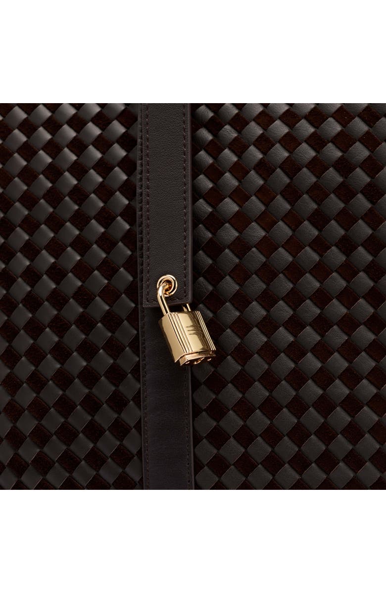 MARC NOLAN Mila Leather Tote Bag, Alternate, color, Brown Woven