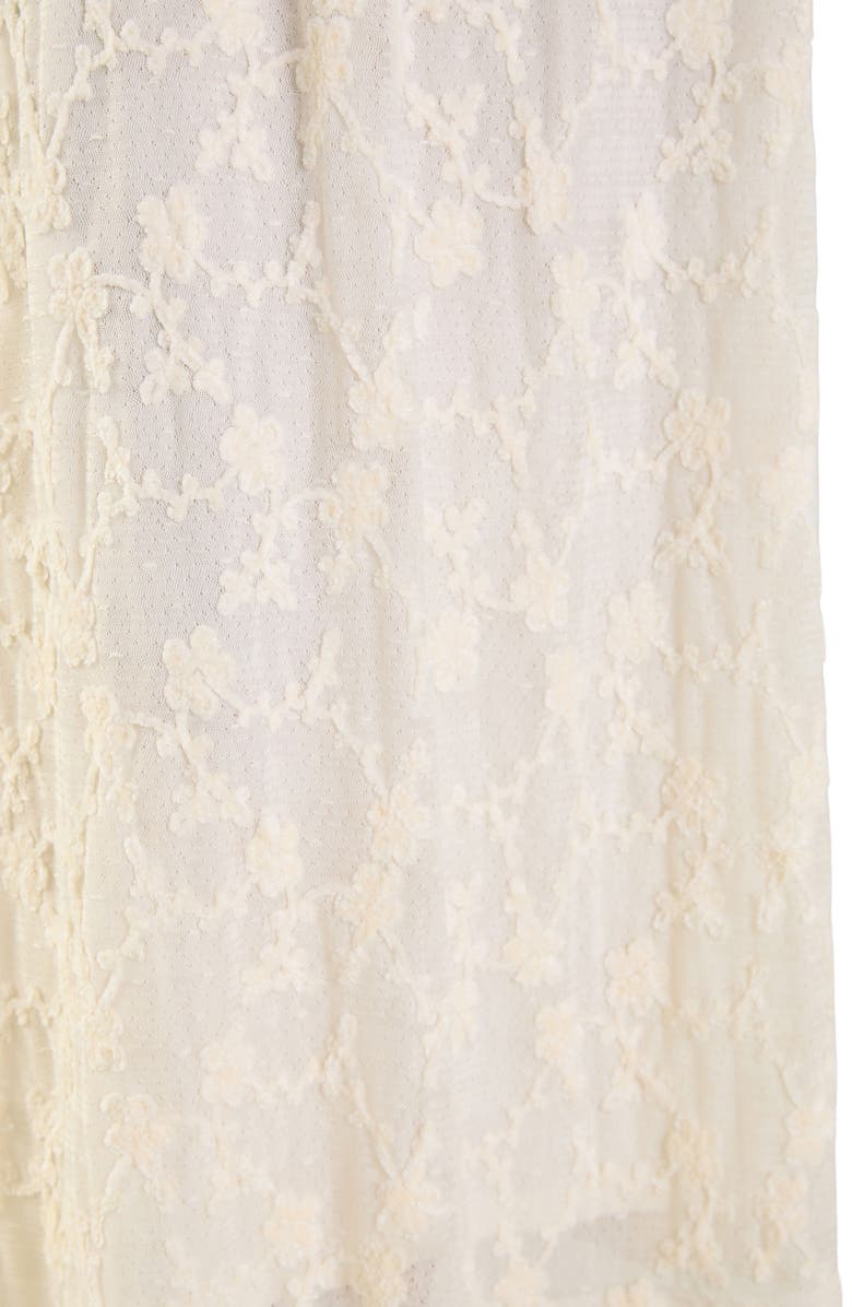 Endless Rose Floral Embroidered Maxi Skirt, Alternate, color, Off White