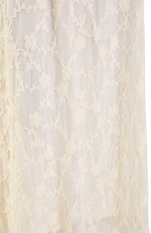 Endless Rose Floral Embroidered Maxi Skirt In Off White