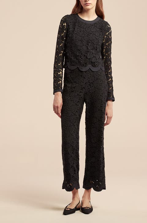 Lace Scalloped Edge Pant