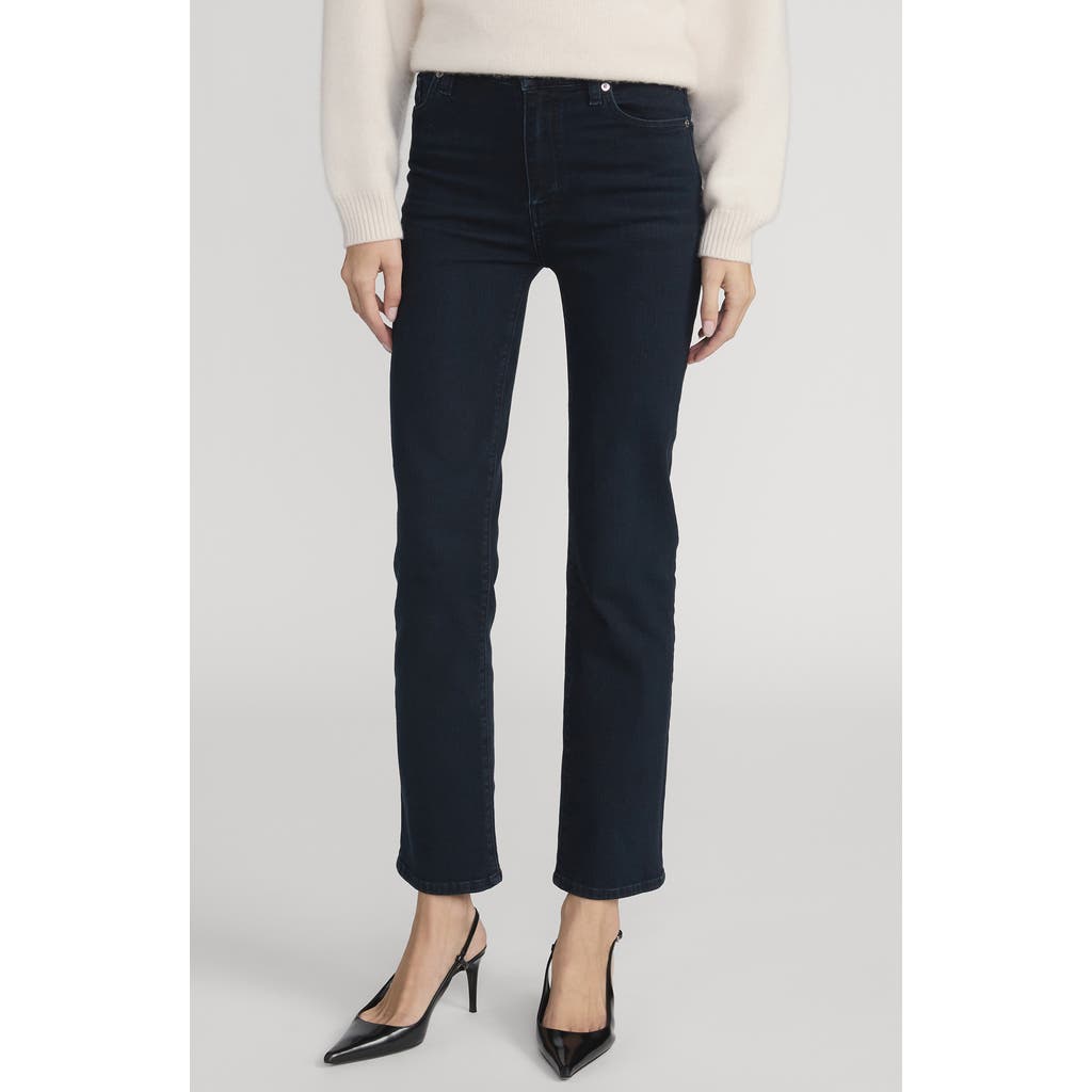 Frame Le Sleek High Waist Ankle Straight Leg Jeans In Blue