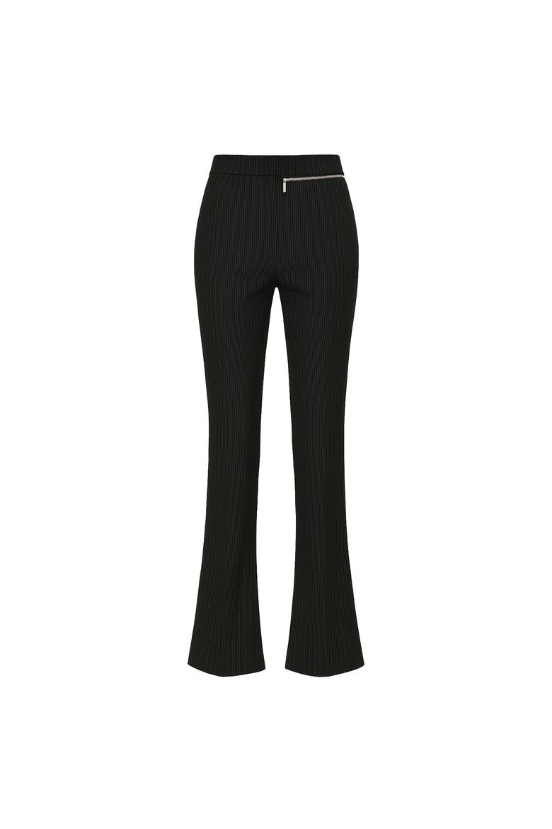 Zip Detail Skinny Women Flare Pant, Main, color, BLACK