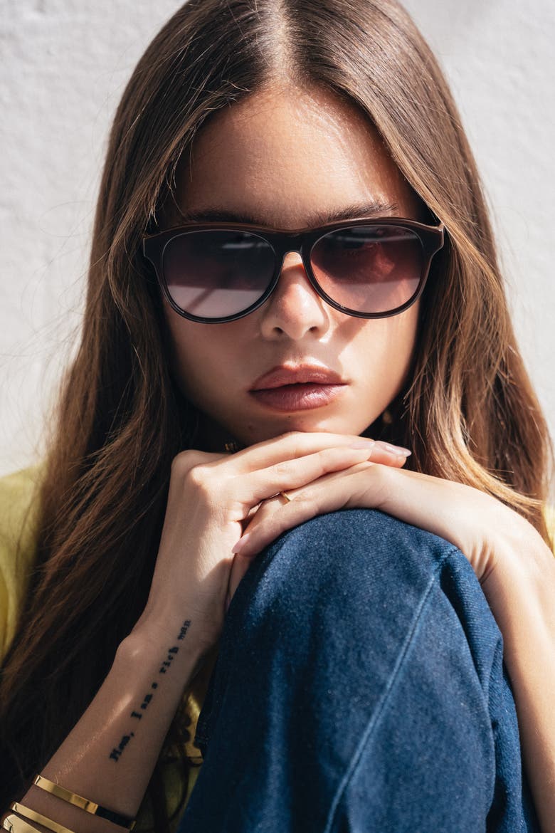 Remi Unisex Sunglasses, Alternate, color, Chocolate Brown