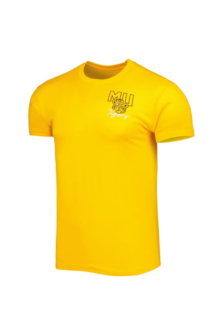 Men's Gold Missouri Tigers Vintage Through the Years 2-Hit T-Shirt, Alternate, color, Gold