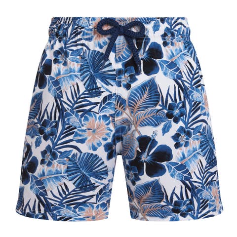 Boys Stretch Swim Shorts Island Flowers