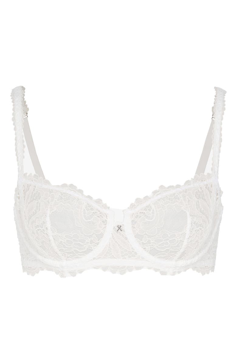 SAVAGE X FENTY Romantic Corded Lace Unlined Underwire Bra, Alternate, color, Hazy White