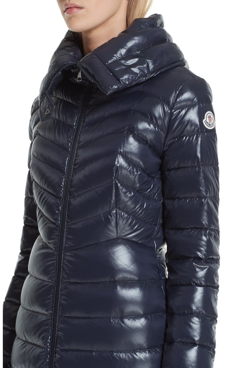 Faucon Quilted Down Coat, Alternate, color, NAVY