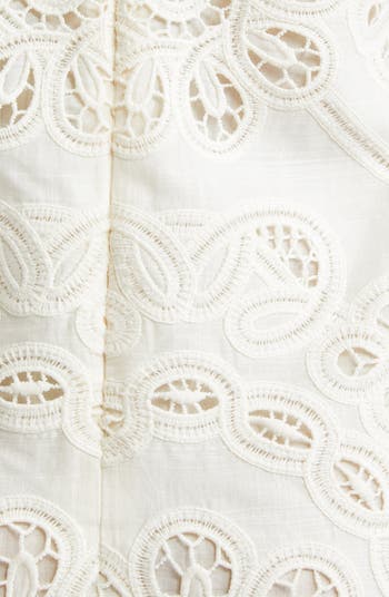 Rhiannon Guipure Lace Trim Cotton Midi Dress