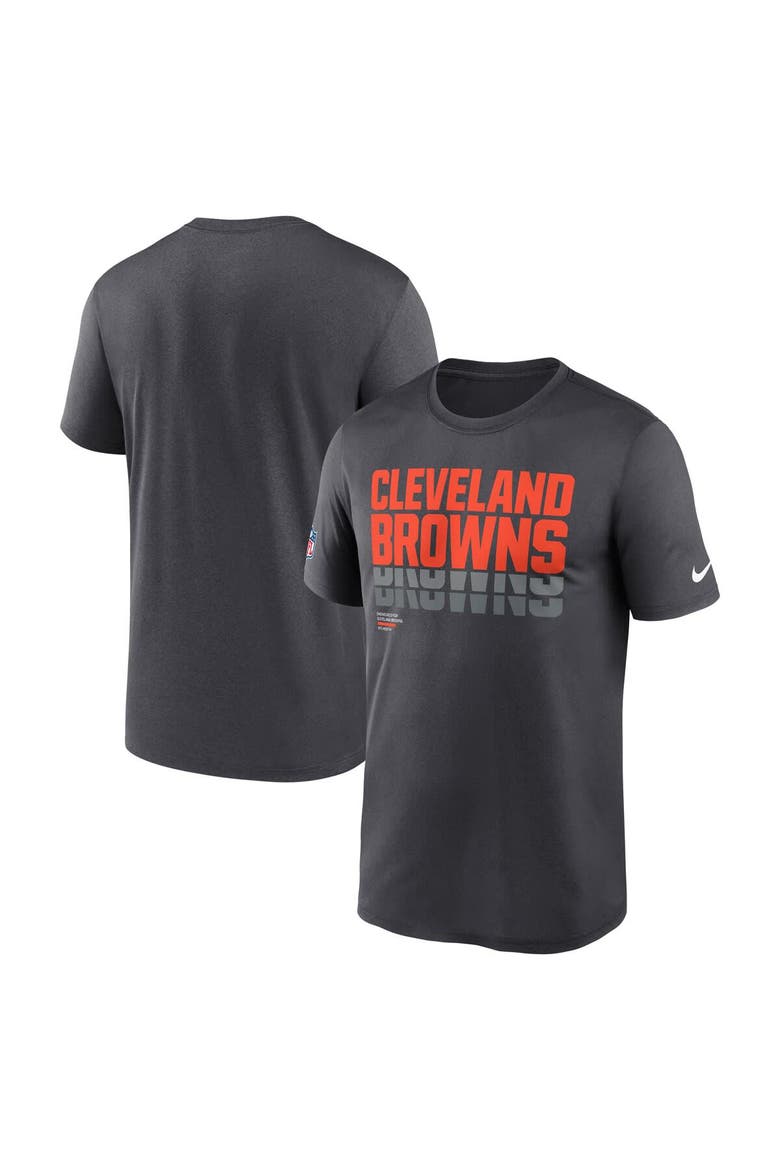 Men's Nike Charcoal Cleveland Browns Sideline Legend Performance T-Shirt, Main, color, Charcoal