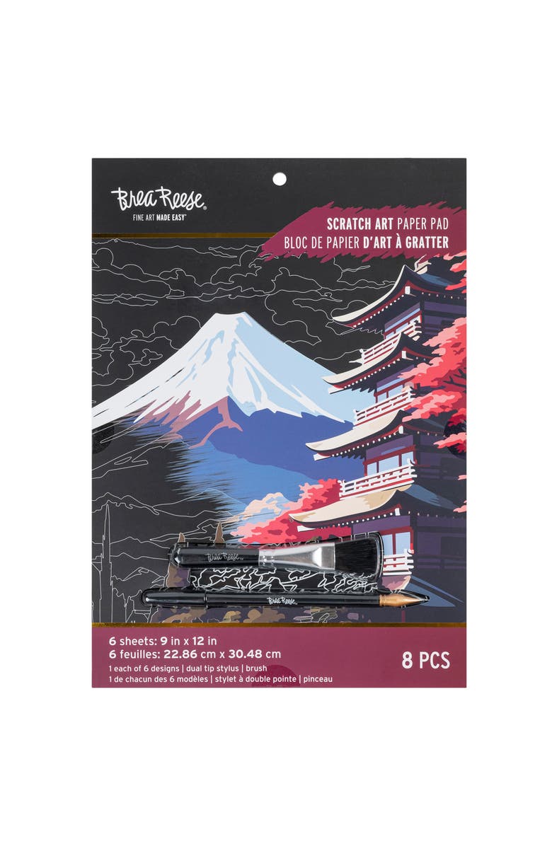 Brea Reese Scratch Art Paper Pad, Main, color, Multicolored