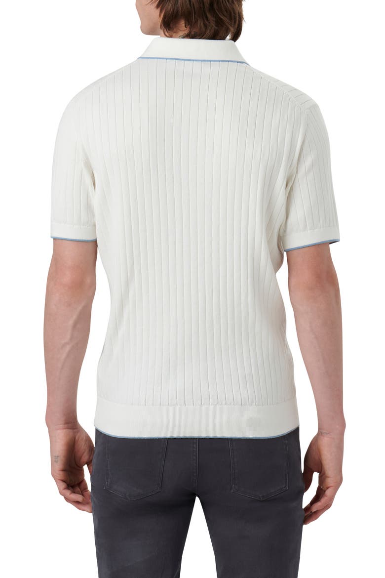 Ribbed Polo Sweater, Alternate, color, CHALK