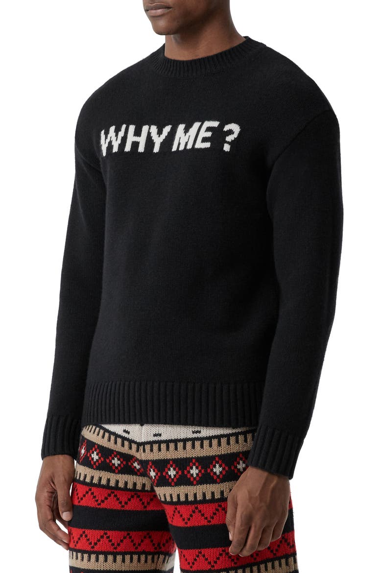 Corby Why Me Cashmere Sweater, Alternate, color, BLACK
