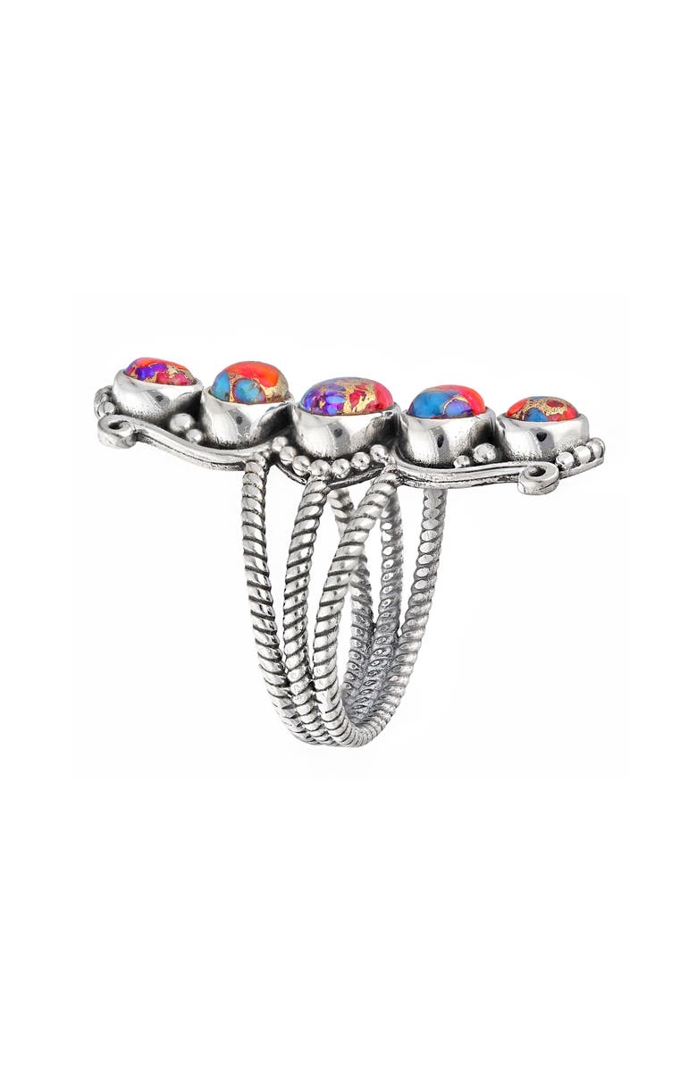 YS GEMS Oval Cut Turquoise Ring, Alternate, color, Pink