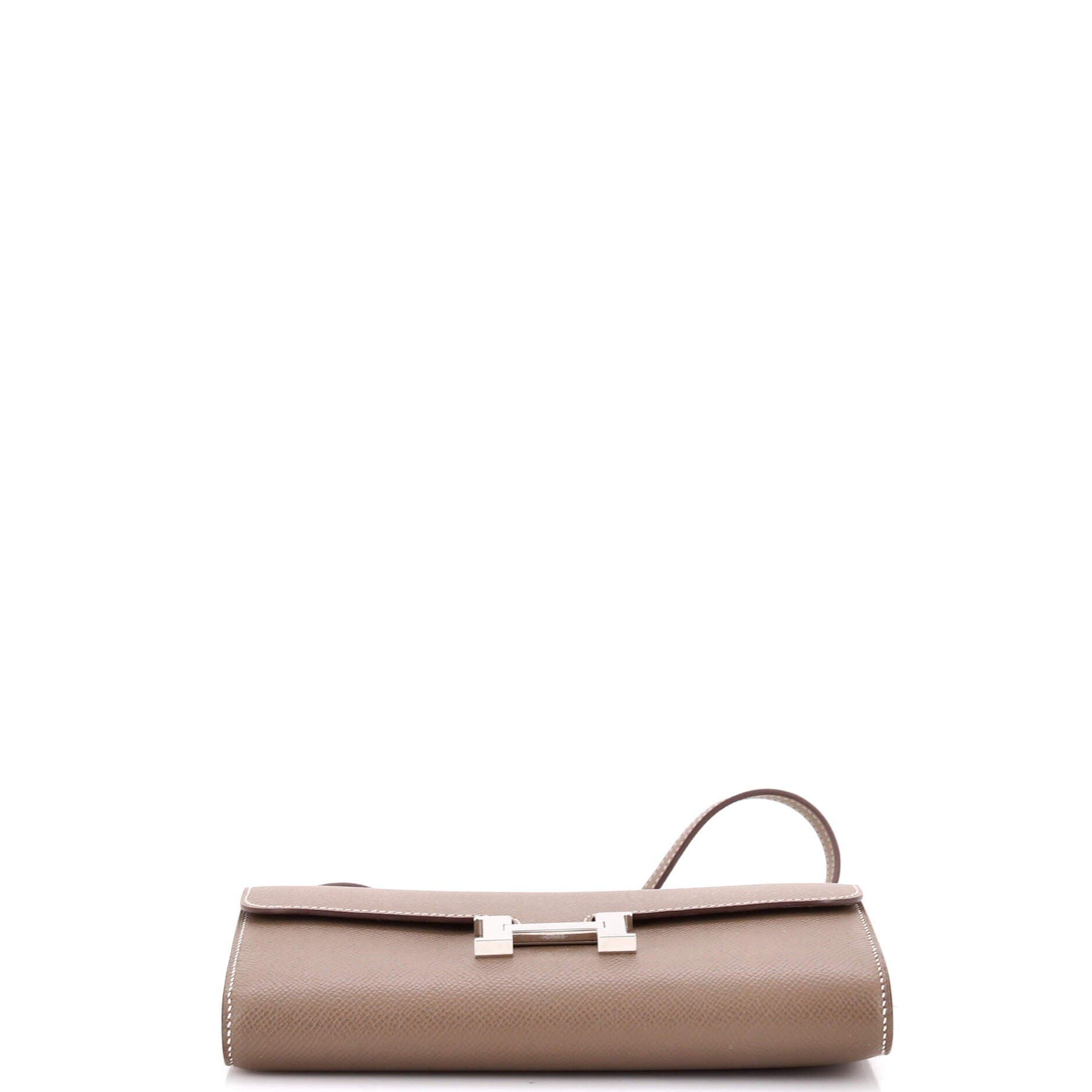 Pre-Owned Hermes Constance To Go Wallet Epsom, Alternate, color, Etoupe