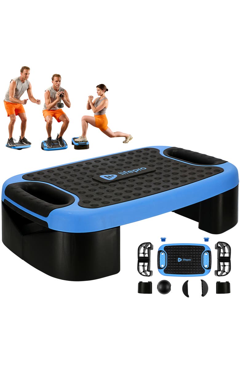 Lifepro Aeroflex 4in1 Aerobic Step Platform Balance Board Slant Board Exercise, Main, color, Blue