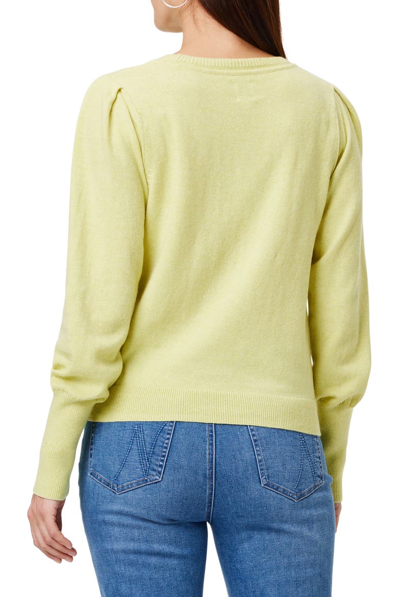 Femme Extended Cuff Long Sleeve Cotton Blend Sweater, Alternate, color, CITRUS