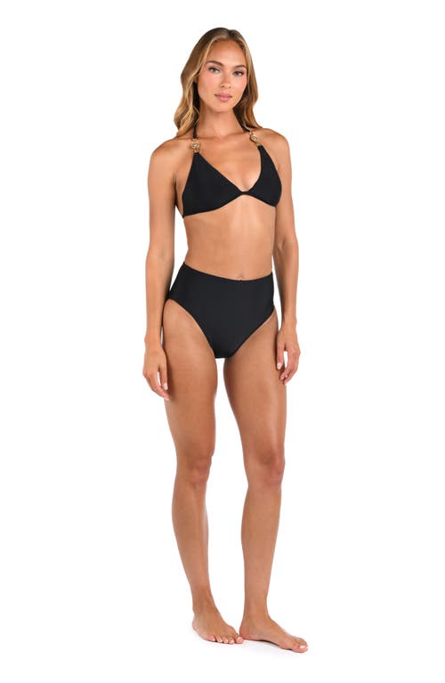 L Agence L'agence Annabelle Solids Triangle Bikini Top In Black