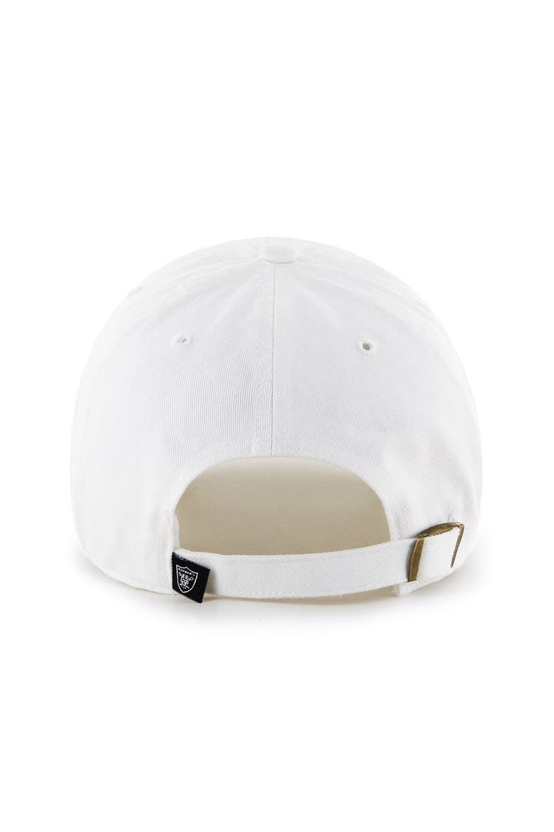 Men's '47 White Las Vegas Raiders Clean Up Adjustable Hat, Alternate, color, White