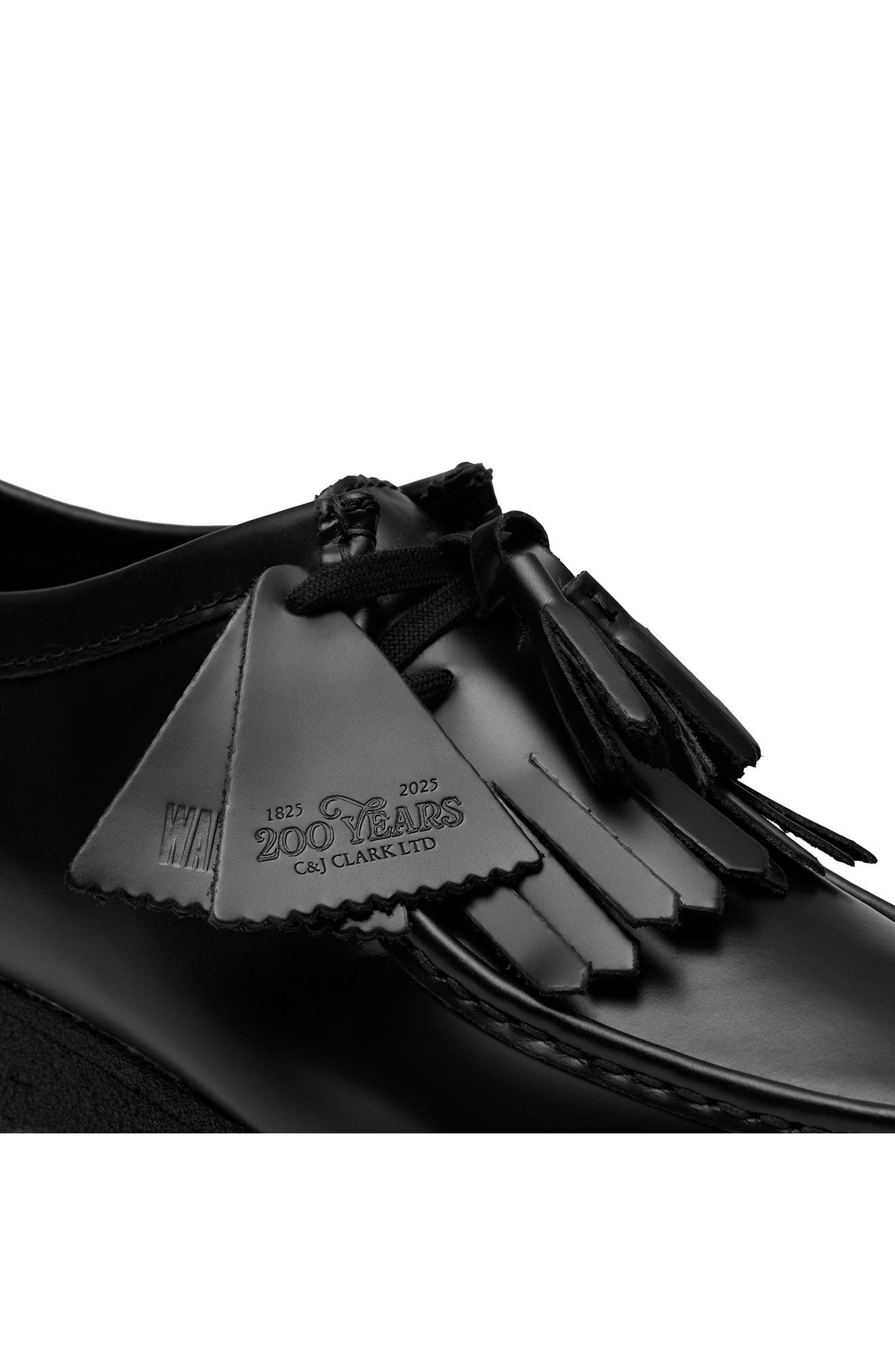 Clarks<sup>®</sup> Originals Wallabee Kiltie Chukka Boot, Alternate, color, Black Hishine Lea