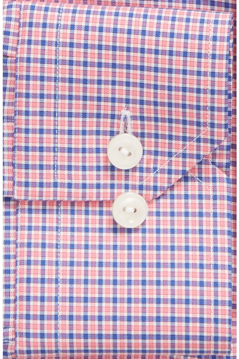 Slim Fit Check Dress Shirt, Alternate, color, PINK/ BLUE