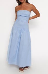 Petal & Pup Stella Strapless Maxi Dress