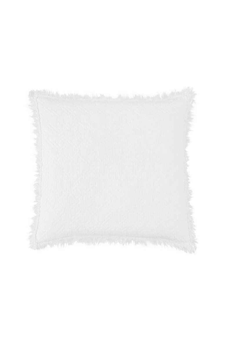 26" x 26" Trellis White Cotton Euro Pillow Sham Set, Alternate, color, White