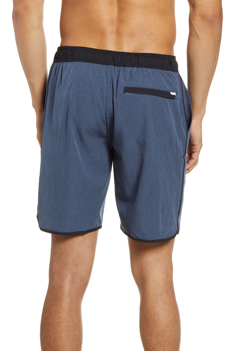 Vuori Banks Shorts, Alternate, color, Azure Linen Texture