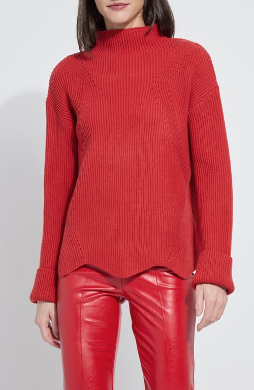 Lyssé Lysse Hyacinth Rib Sweather In Red
