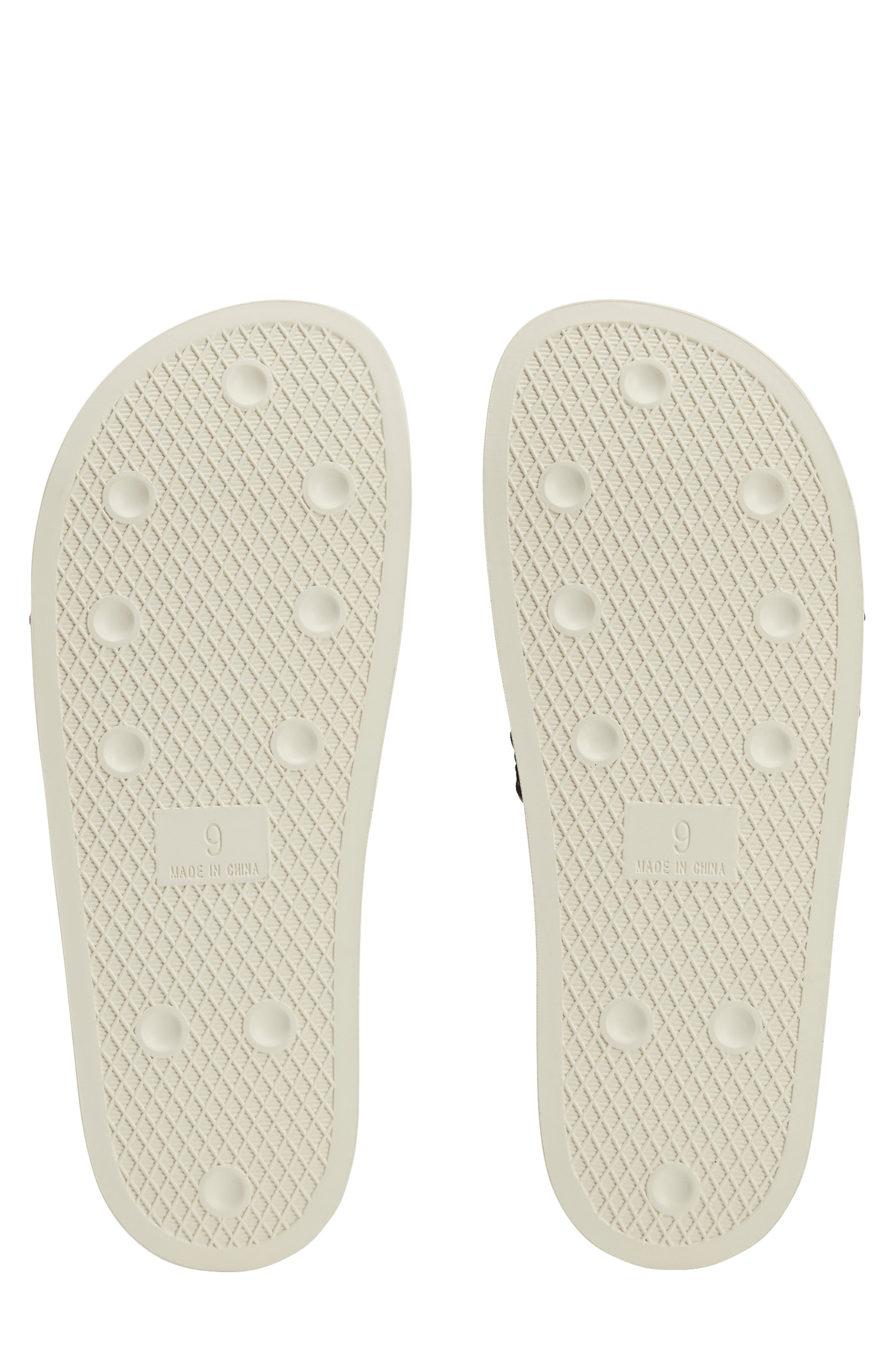 adidas 100T Adilette Comfort Slide Sandal, Alternate, color, Core Black/ Core Black