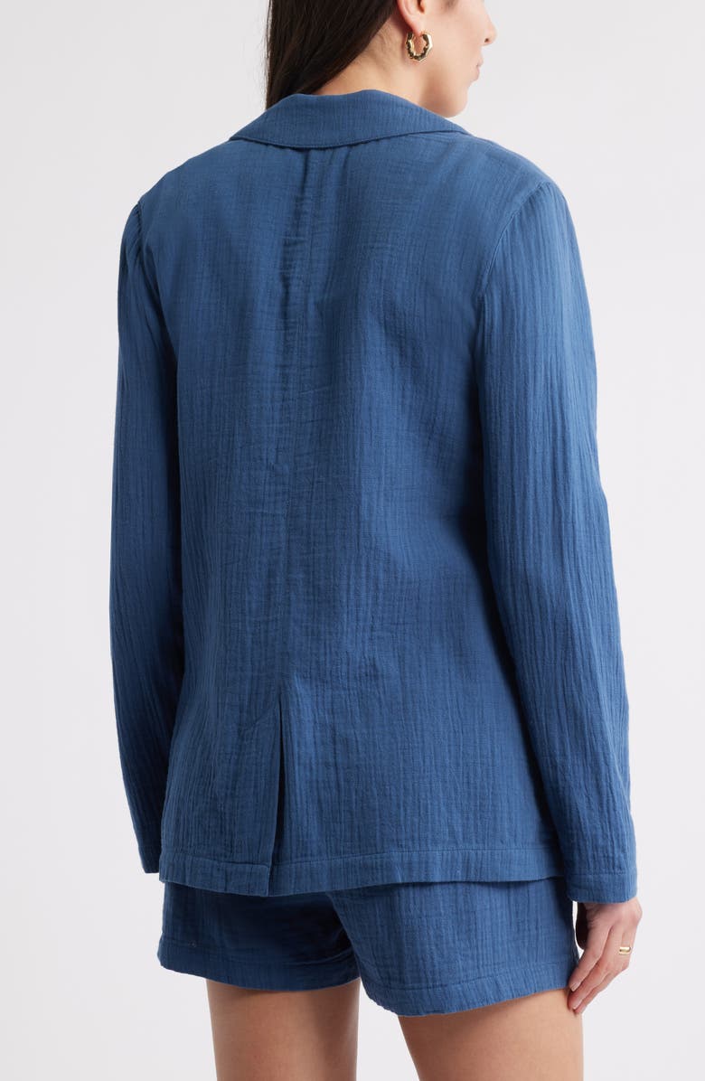 Caslon<sup
®</sup
Cotton Gauze Blazer, Alternate, color, Navy Denim