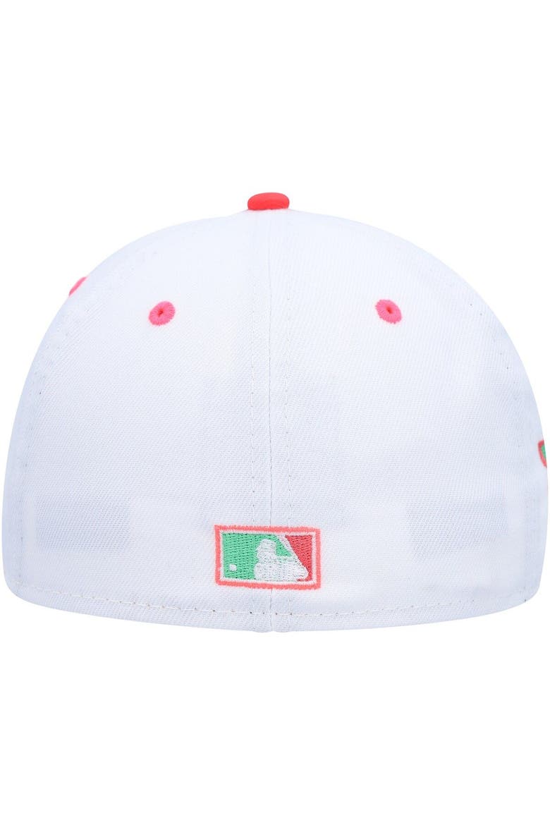 Men's New Era White/Green Texas Rangers 40th Anniversary Watermelon Lolli 59FIFTY Fitted Hat, Alternate, color, White