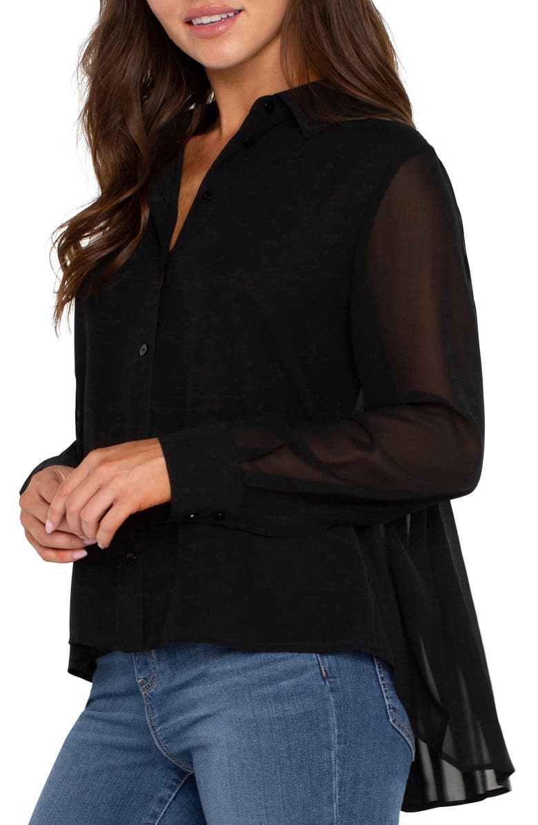 Liverpool Los Angeles Chiffon Button-Up Shirt, Alternate, color,