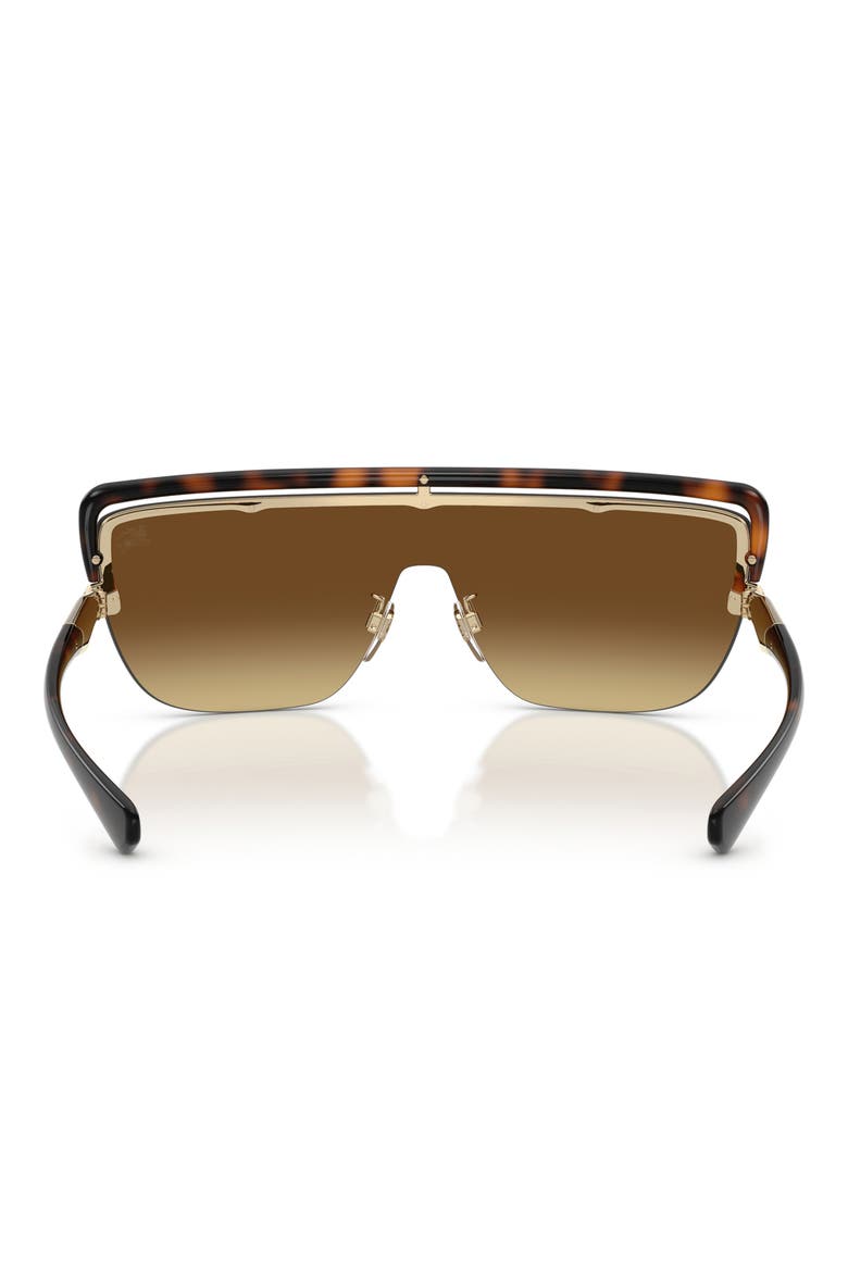 144m Rectangular Shield Sunglasses, Alternate, color, DARK HAVANA / BROWN GRADIENT