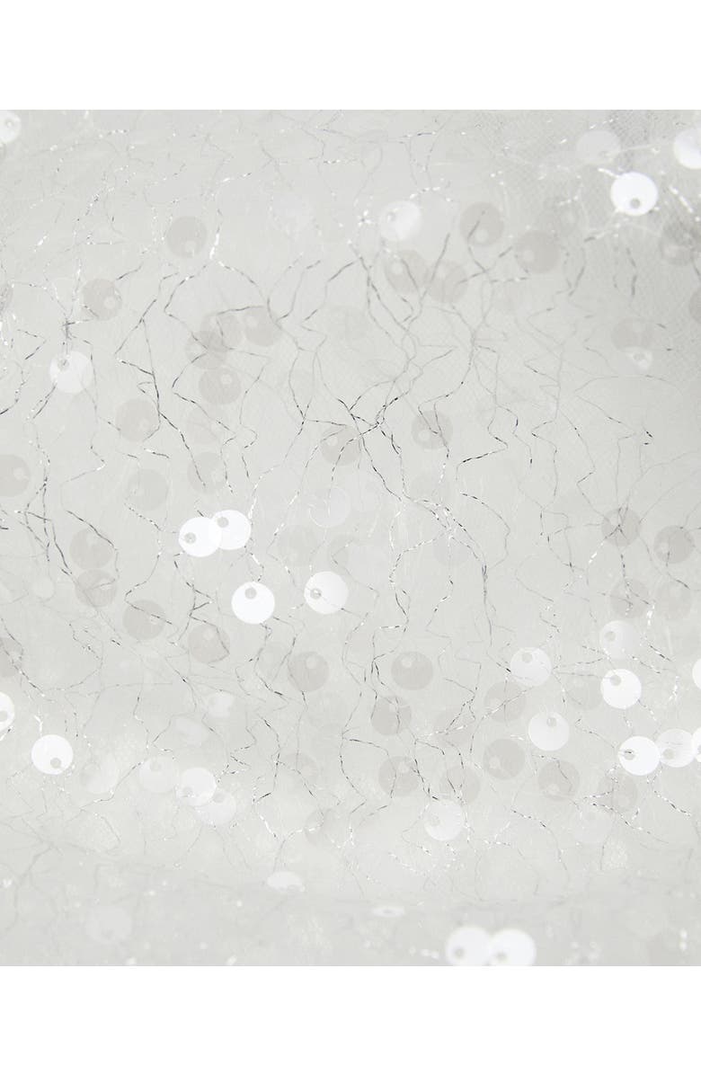 MANGO Sequin Shoulder Bag, Alternate, color, White