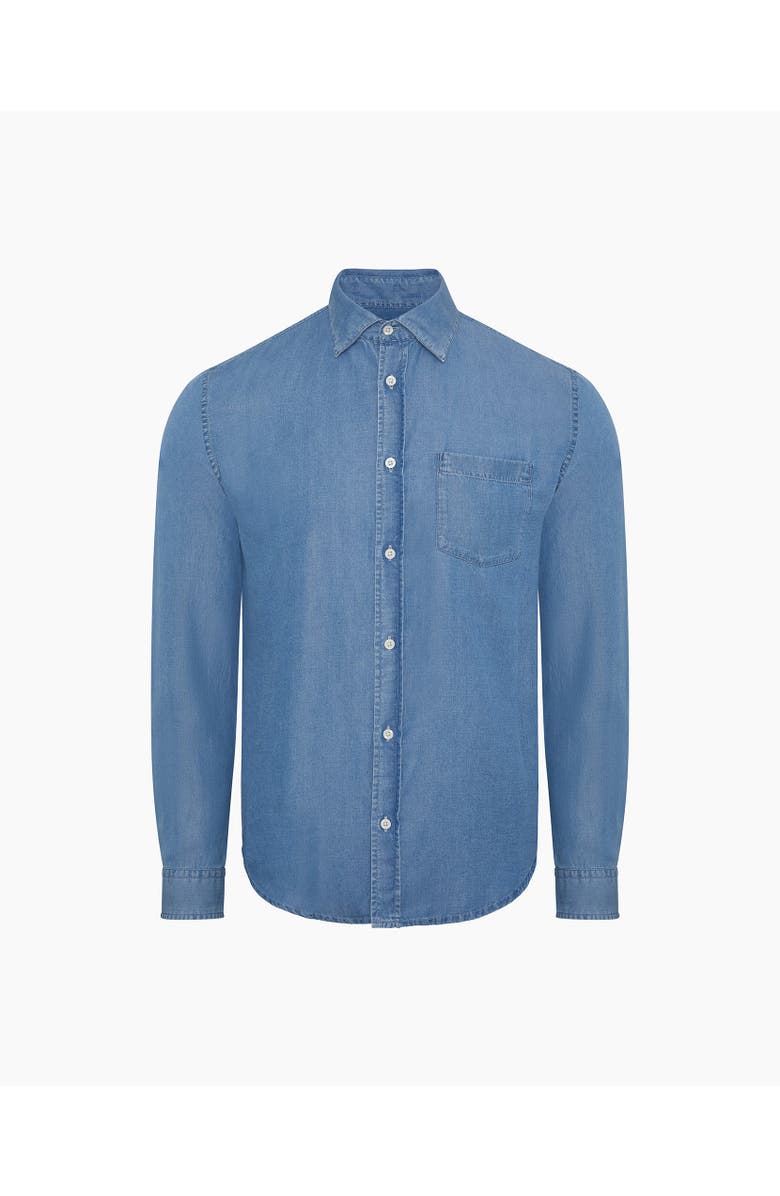 Onia Denim Chambray Long Sleeve Shirt, Alternate, color, Medium Chambray