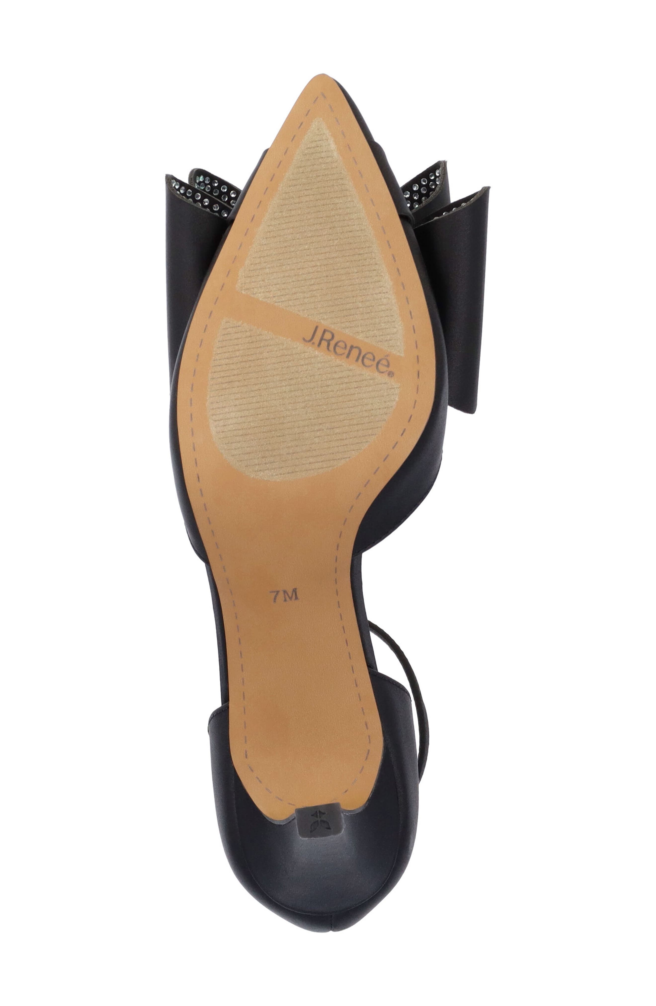 J. Reneé Pammie Pointed Toe Ankle Strap Pump, Alternate, color, Black