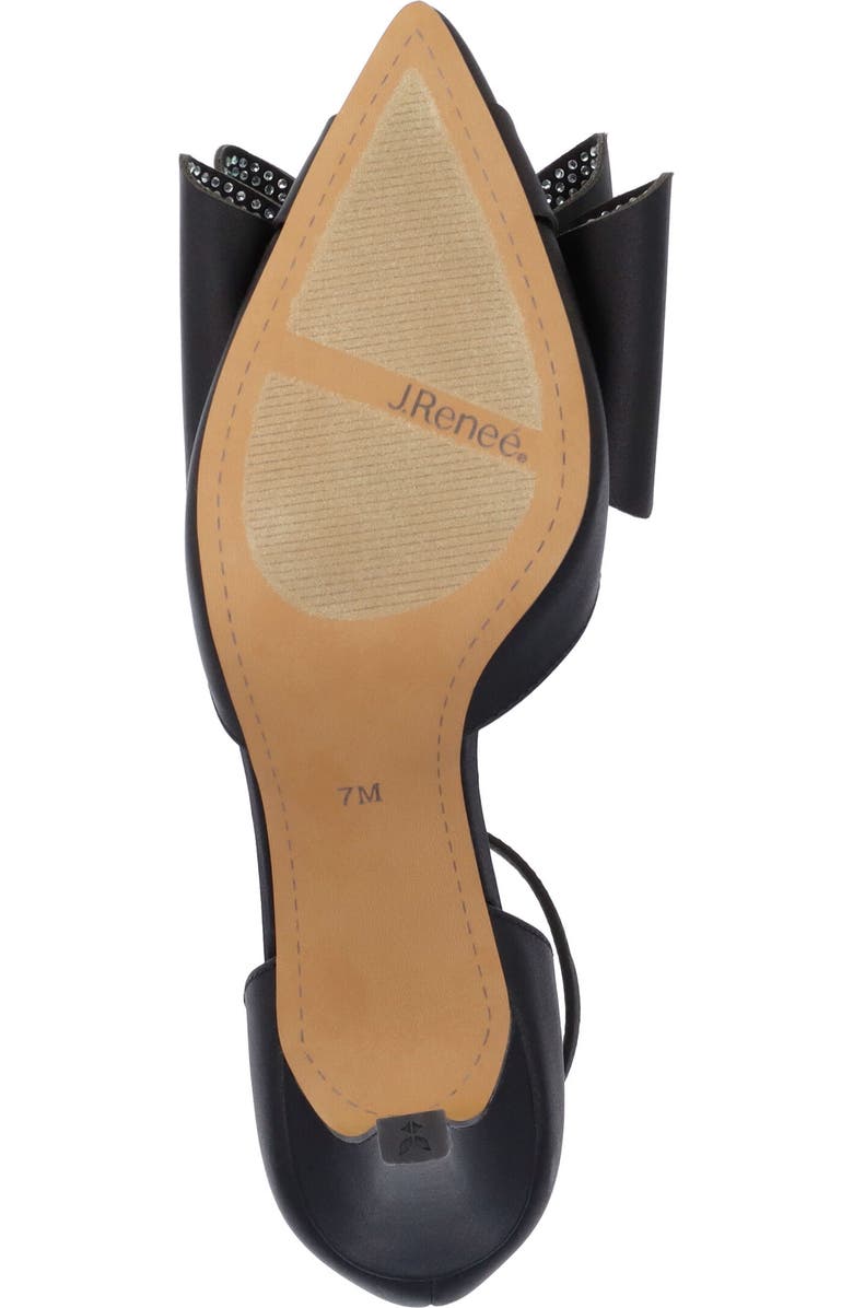 J. Reneé Pammie Pointed Toe Ankle Strap Pump, Alternate, color, Black