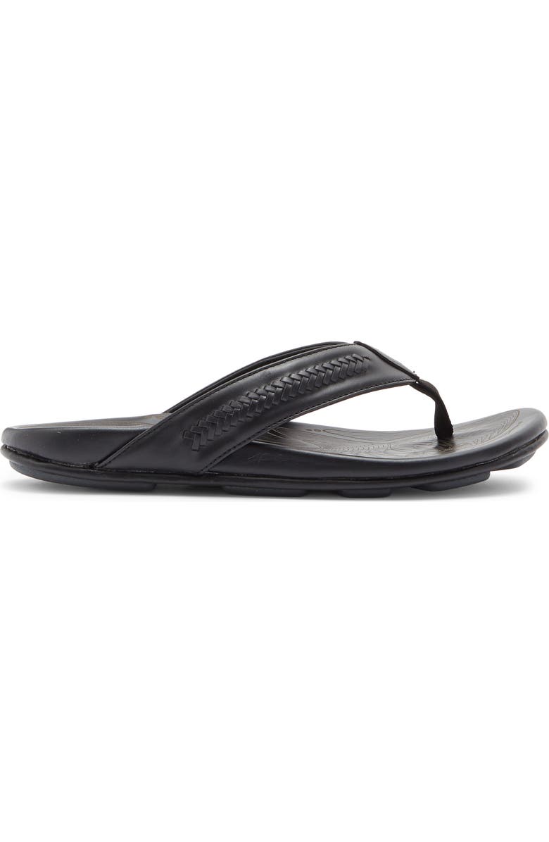 OluKai Mea Ola Mano Sandal, Alternate, color, Black / Dark Shadow