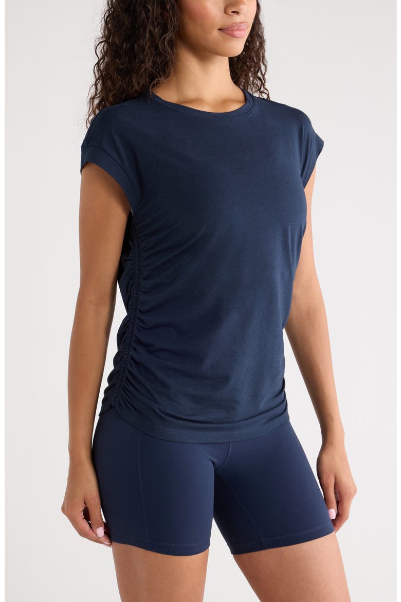 Breezy Ruched Top, Alternate, color, NAVY SAPPHIRE