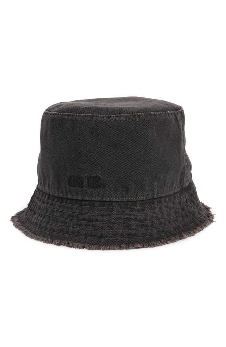 AllSaints Frayed Edge Bucket Hat, Main, color, 