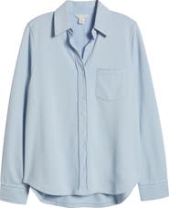 Caslon® French Terry Button-Up Shirt
