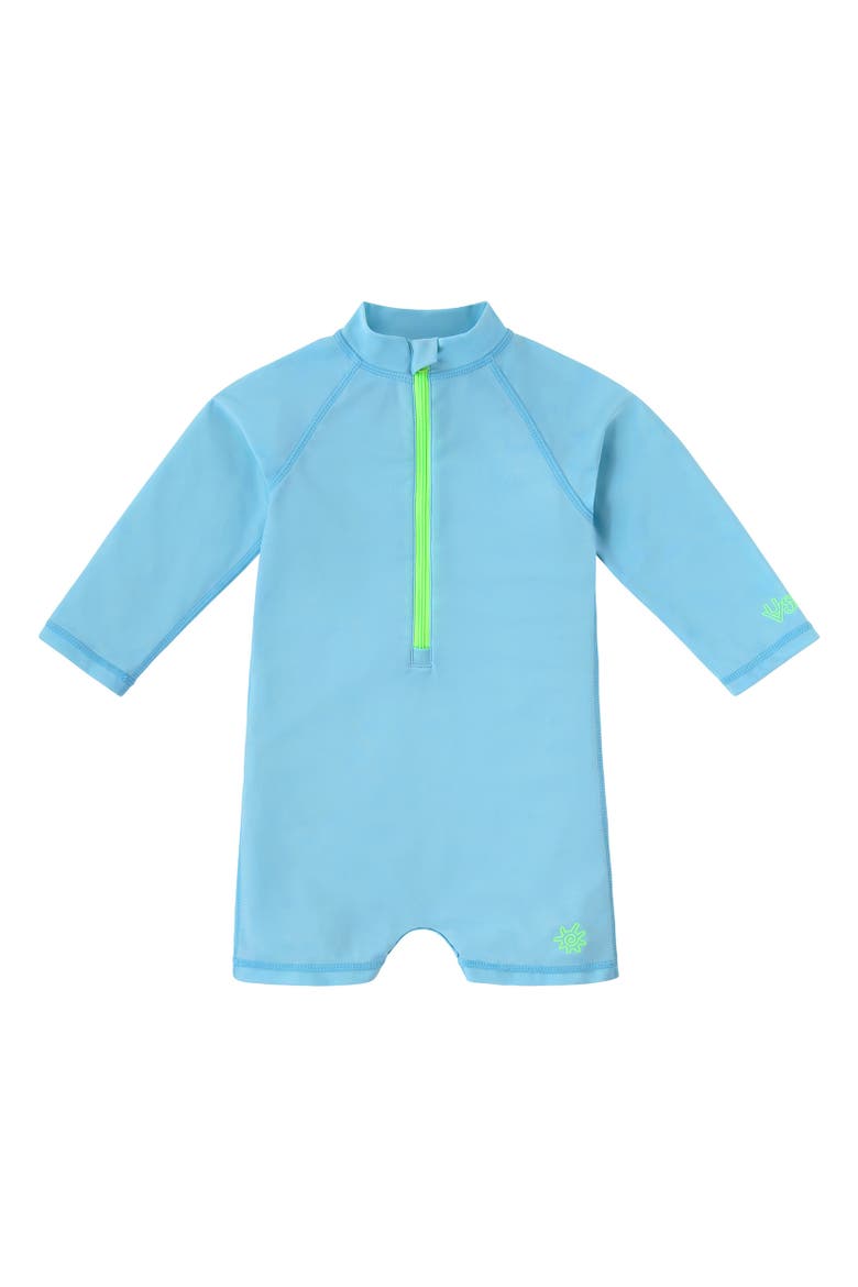 Long Sleeve Swim Romper, Alternate, color, Sharks Cove