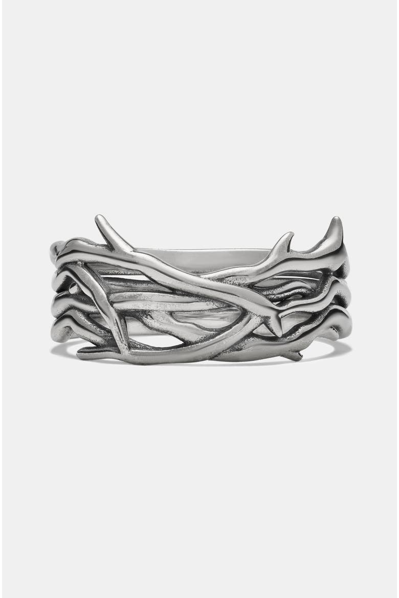 Rosethorn Thick Sterling Silver Ring, Alternate, color, Silver