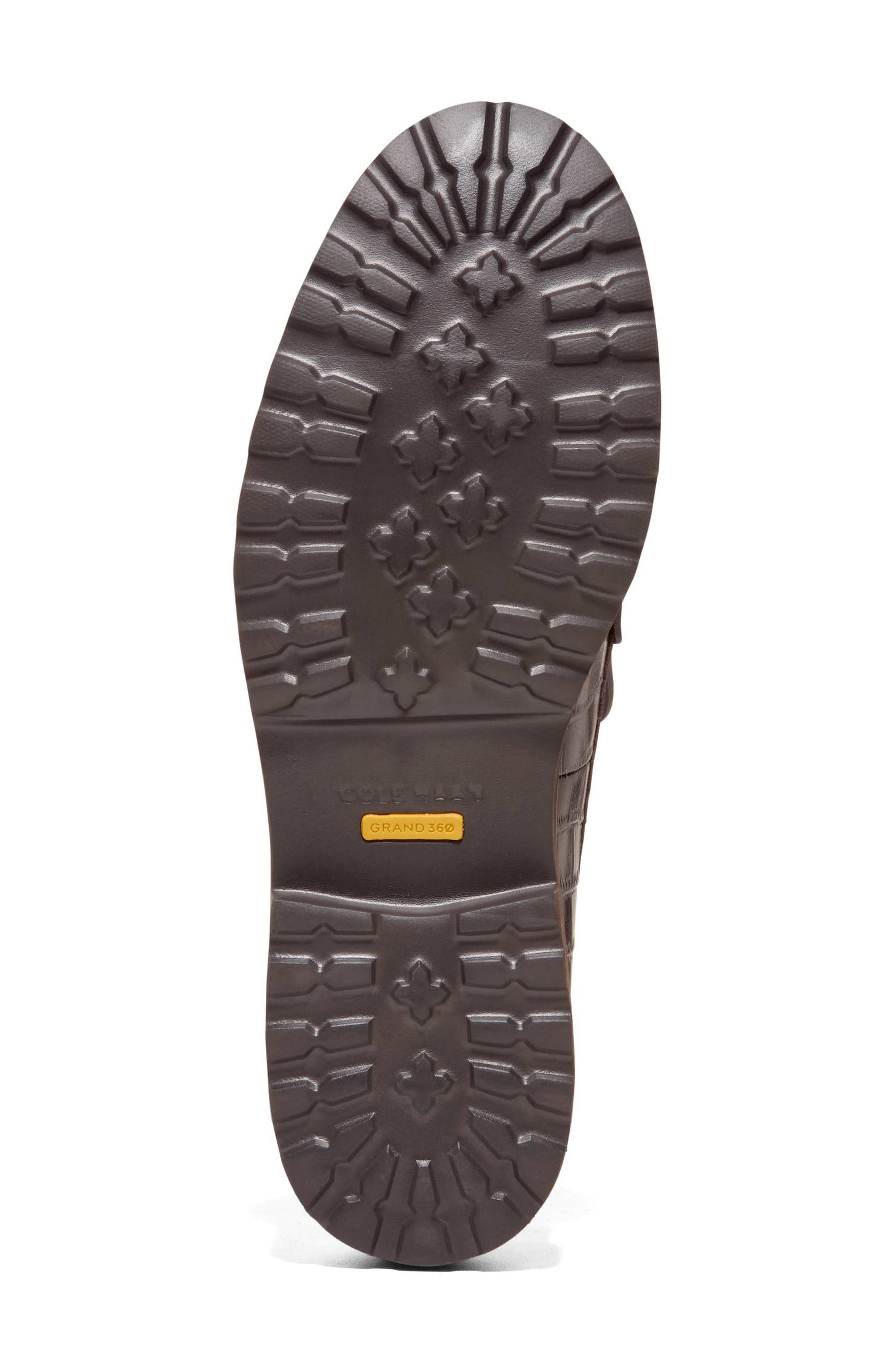 Gwendolyn Penny Loafer, Alternate, color, DARK CHOCOLATE CROC PRINT