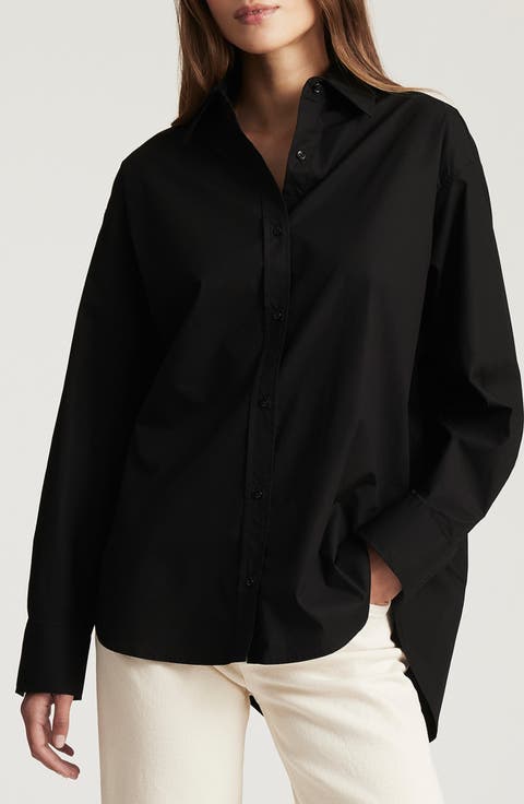 Oversize Cotton Button-Up Shirt